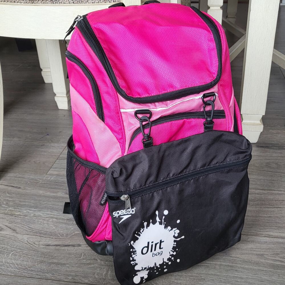 Speedo Teamster Backpack 25L Hot Pink Waterproof Dirt Bag | Dive-In Kickboard